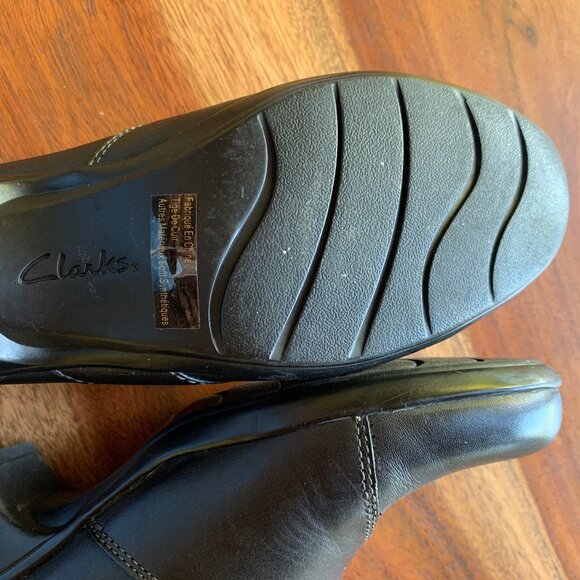 Clarks Bendables size 8.5 black dress work leather shoes - Picture 7 of 8